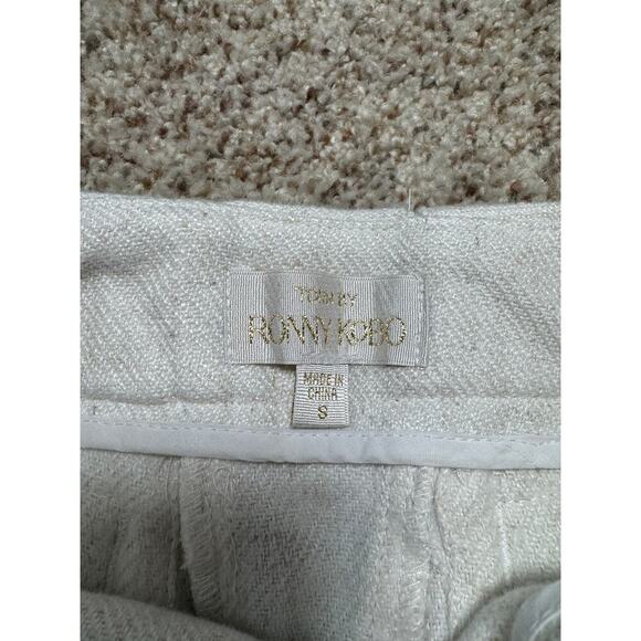 TORN by Ronny Kobo Bernee White Wide Leg Linen Blend Cargo size Women's Small - Picture 14 of 14